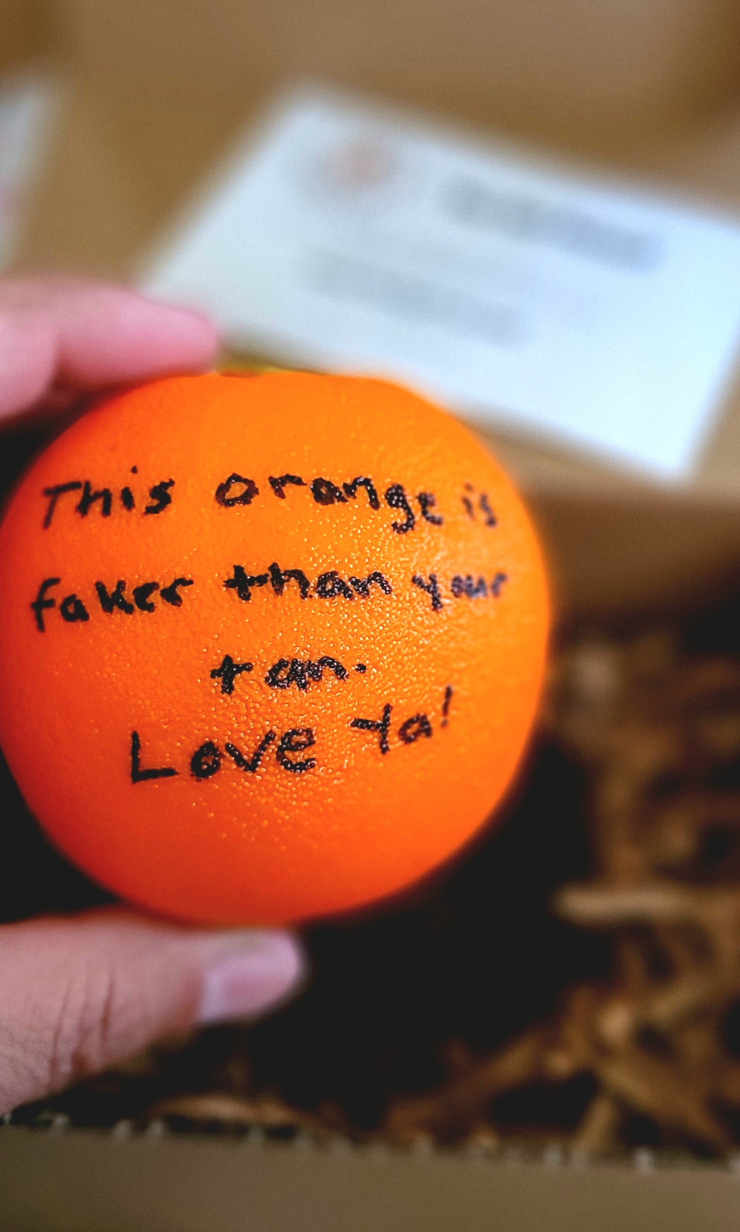 Orange | Send A Custom Message